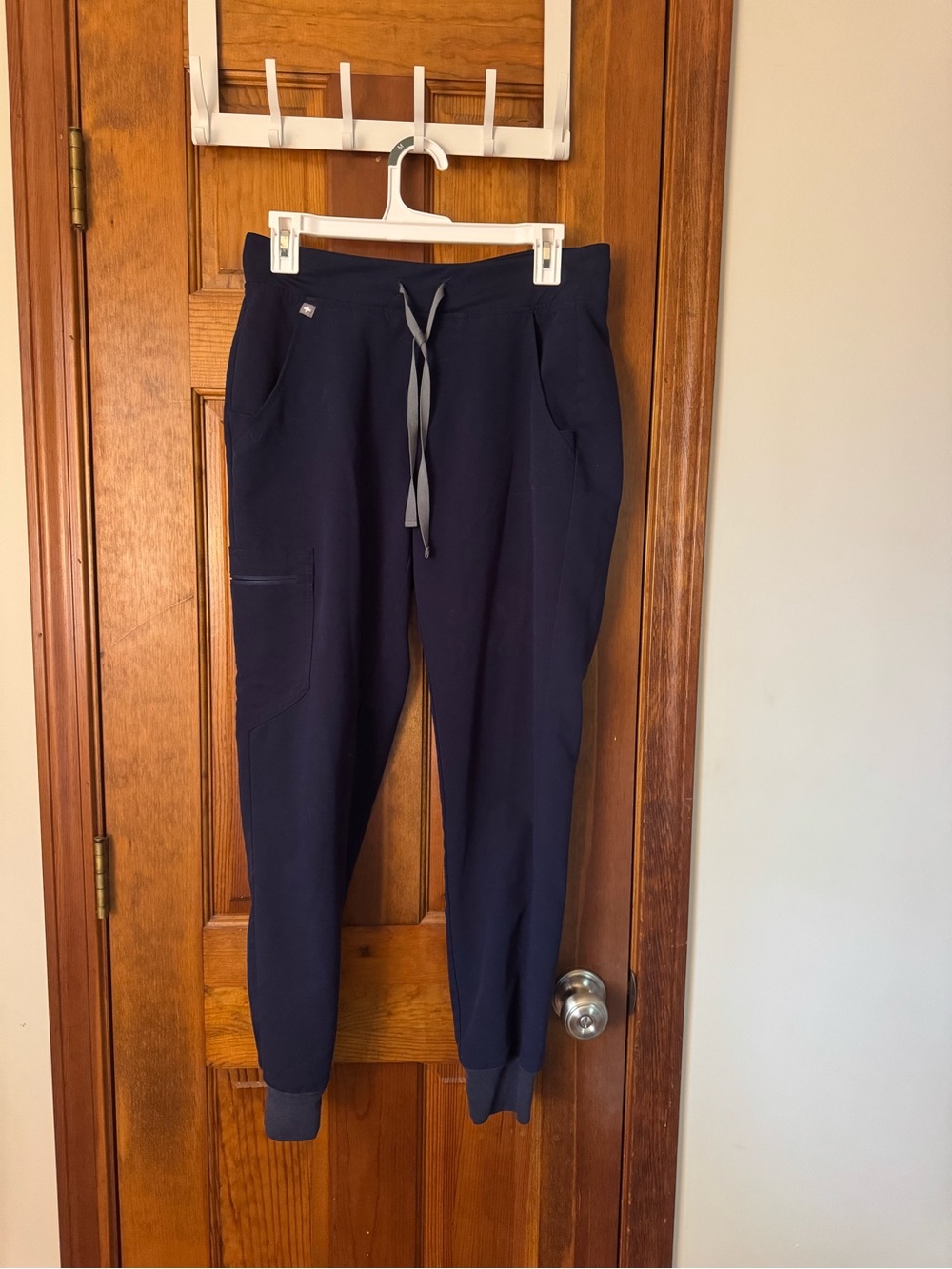 Figs Men's Navy Blue Jogger Pants with Gray Drawstring